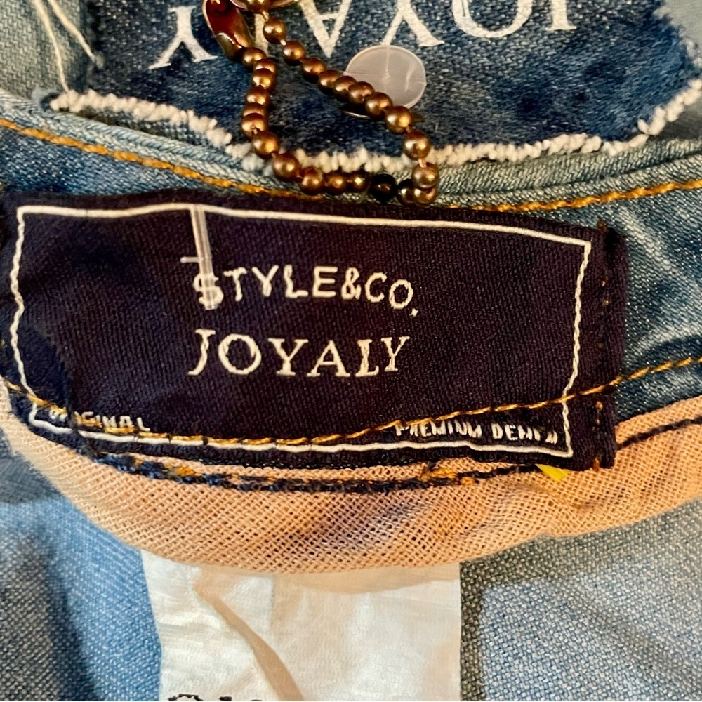 NWT Joyaly Demin Acid Wash Bombshell Dress Size 38. - Picture 14 of 15